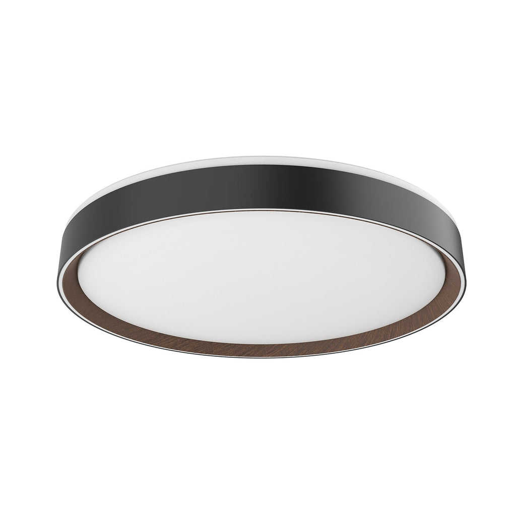 Kuzco Lighting FM43920-BK/WT-5CCT Essex LED 19.75 inch Black and Walnut Flush Mount Ceiling Light