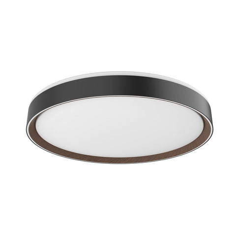 Kuzco Lighting FM43920-BK/WT-5CCT Essex LED 19.75 inch Black and Walnut Flush Mount Ceiling Light