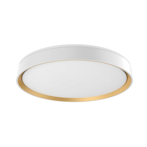 Kuzco Lighting FM43920-WH/GD-5CCT Essex LED 19.75 inch White and Gold Flush Mount Ceiling Light