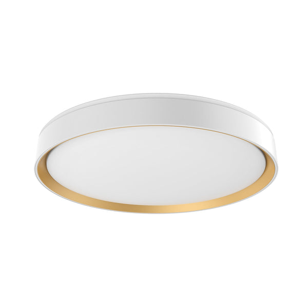 Kuzco Lighting FM43920-WH/GD-5CCT Essex LED 19.75 inch White and Gold Flush Mount Ceiling Light