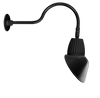 11" LED Gooseneck, Angled Cone Shade, 26W, 4000K, Black or White Finish