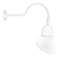 11" LED Gooseneck, Angled Dome Shade, 26W, 4000K, Black or White Finish