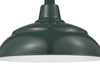 Millennium Lighting 14" RLM Warehouse Shade With Selected Goose Neck Mount and Wire Guard, Satin Green Finish