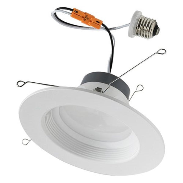 12Watt 5/6"- Inch ENERGY STAR ETL-Listed Dimmable LED Downlight Retrofit Baffle Recessed Lighting Kit Fixture, LED Ceiling Light, Wet Location