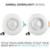 14W 5/6 Inch Gimbal LED Recessed Lighting Fixture 120W Equivalent, Energy Star, Adjustable Downlight, Dimmable, ETL Listed