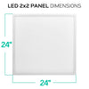 4-Pack 2x2 FT LED Panel Light, 36W, 3500K Natural White, 4000 Lumens, Dimmable, 24x24 Inch LED Drop Ceiling Light, UL Listed and DLC Listed