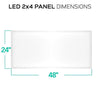 4-Pack 2x4 FT LED Panel Light, 55W, 3500K Natural White, 7000 Lumens, Dimmable, 24x48 Inch LED Drop Ceiling Light, UL Listed and DLC Premium Listed