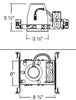 LEDQuant 3" Inch LED New Construction Recessed Housing Can with Driver for Ceiling Downlights Dimmable UL Listed Energy Star TP24 Connection IC Rated