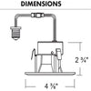 3" Inch LED Recessed Lighting Trim Bulb Dimmable Downlight Retrofit Fixture 3000K 9W White Wet Location UL Listed Title 24 Certified Energy Star