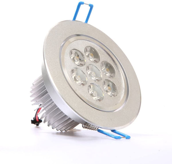 7W LED Recessed Light w/Cable & Plug, Cool White 6000K
