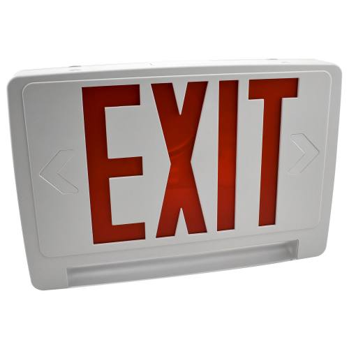 LIGHTPIPE LED EXIT SIGN, EMERGENCY LIGHT, SINGLE FACE, BATTERY BACKUP, UL