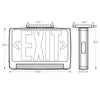 LIGHTPIPE LED EXIT SIGN, EMERGENCY LIGHT, DOUBLE FACE, BATTERY BACKUP, UL