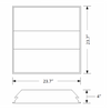 2X2 LED center basket troffer white 30W, 0-10V dimmable, DLC premium