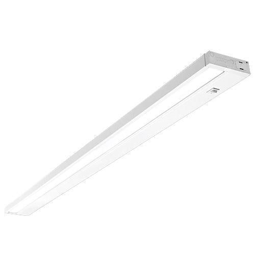 Dimmable Hardwired Under Cabinet LED Lighting, Linkable, UL Listed, Edge lit Technology, Warm White(2700k), White Finished (48 Inch)