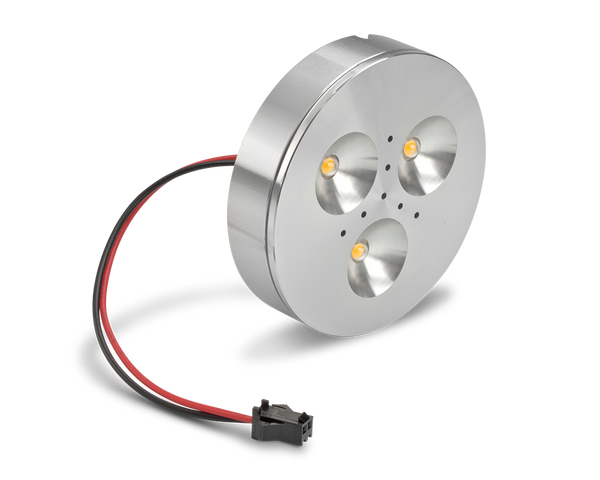 LEDQuant 3 Watt Dimmable Under Cabinet LED Light with Driver, Puck Light