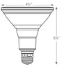 2-Pack PAR38 LED Dimmable Bulb 100W Equivalent 13W 1100 Lm Energy Star & UL E26 Base Damp Location
