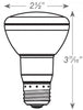 2-Pack R20 LED Bulb 50W Equivalent Dimmable 525 Lumens BR20 LED Flood Light Bulb 7W UL & ENERGY STAR E26 Medium Base Damp Rated