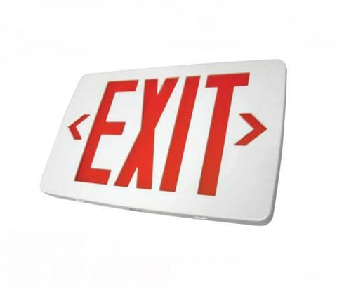 Ultra Thin LED Exit Sign, Emergency Light, Double Face, White Housing, UL