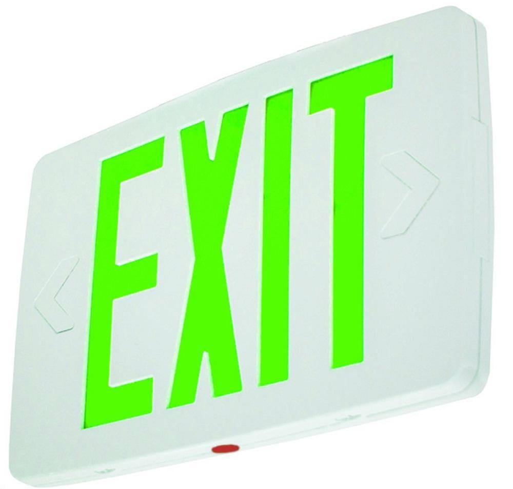 Ultra Thin LED Exit Sign, Emergency Light, Single Face, White Housing ...